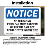 No Tailgating Every Car Must Badge In Or