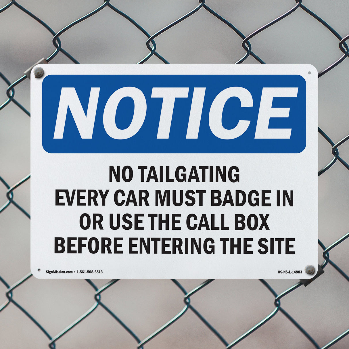 No Tailgating Every Car Must Badge In Or
