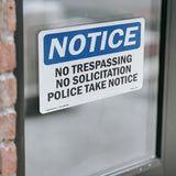 No Trespassing No Soliciting Police
