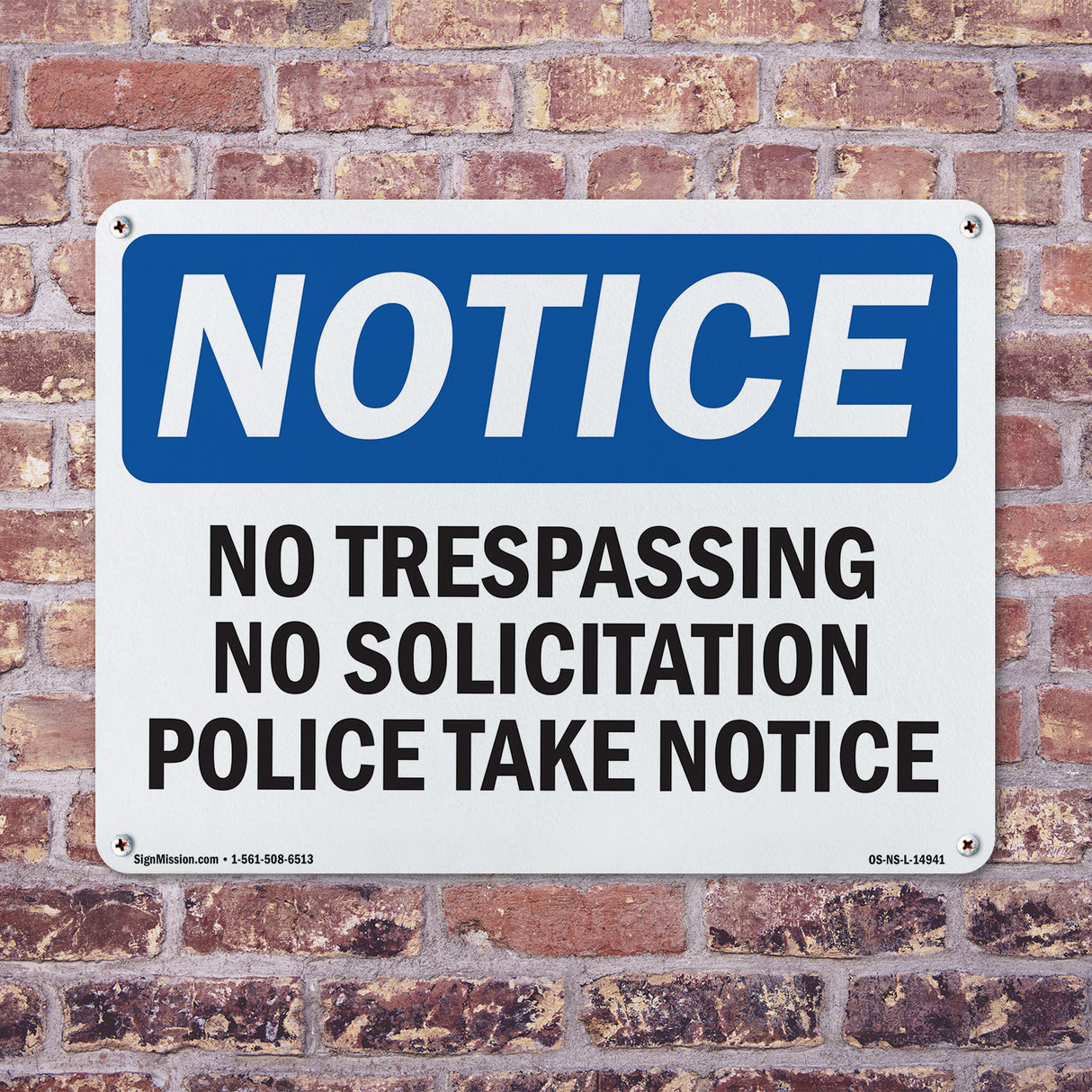No Trespassing No Soliciting Police