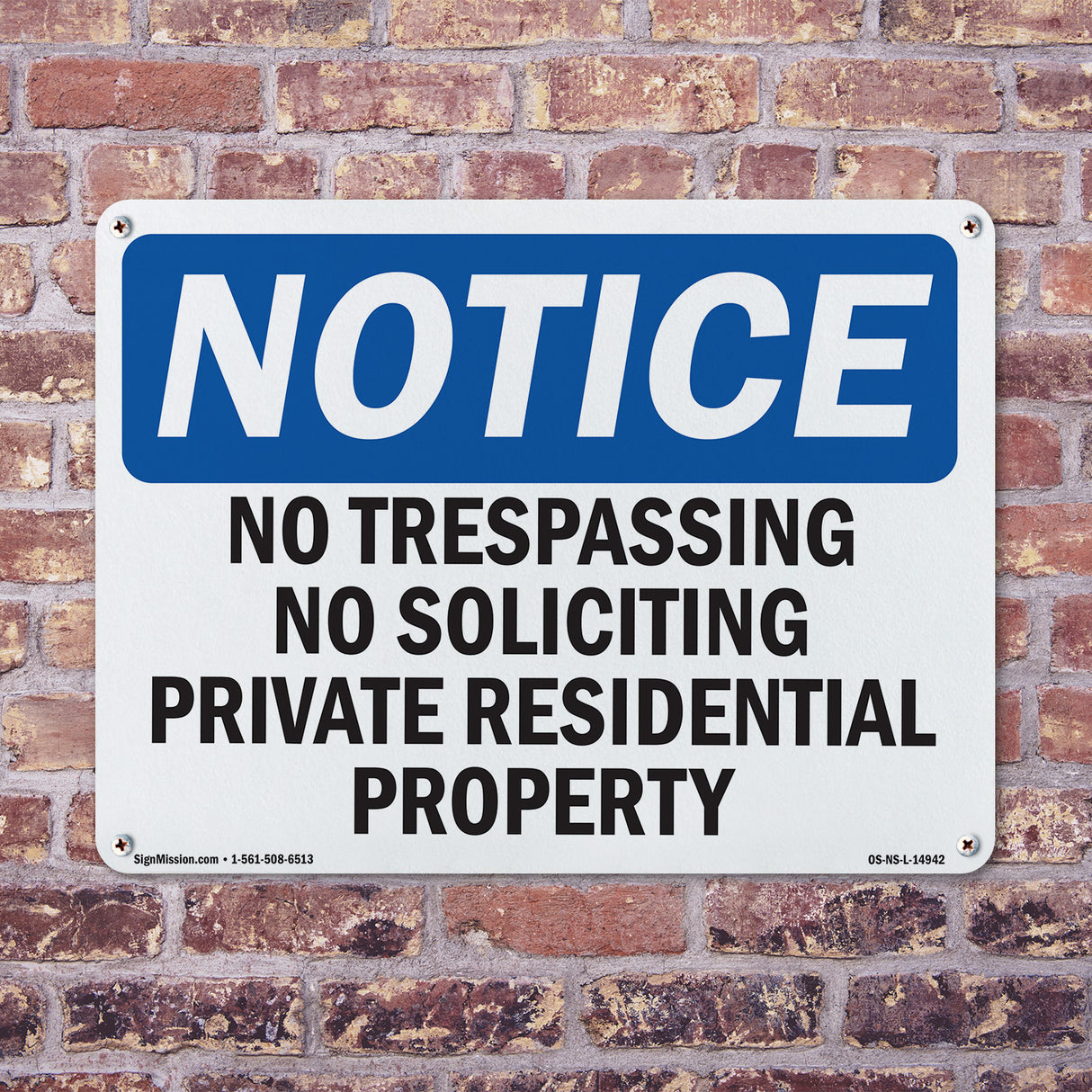 No Trespassing No Soliciting Private Residential