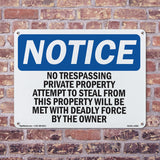 No Trespassing Private Property Attempts