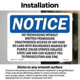 No Trespassing Without Written Permission