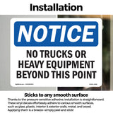 No Trucks Or Heavy Equipment Beyond