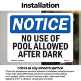 No Use Of Pool Allowed After Dark