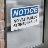 No Valuables Stored Inside