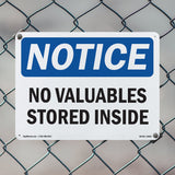 No Valuables Stored Inside
