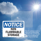 Non Flammable Storage Sign