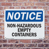 Non-Hazardous Empty Containers