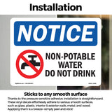 Non-Potable Water Do Not Drink