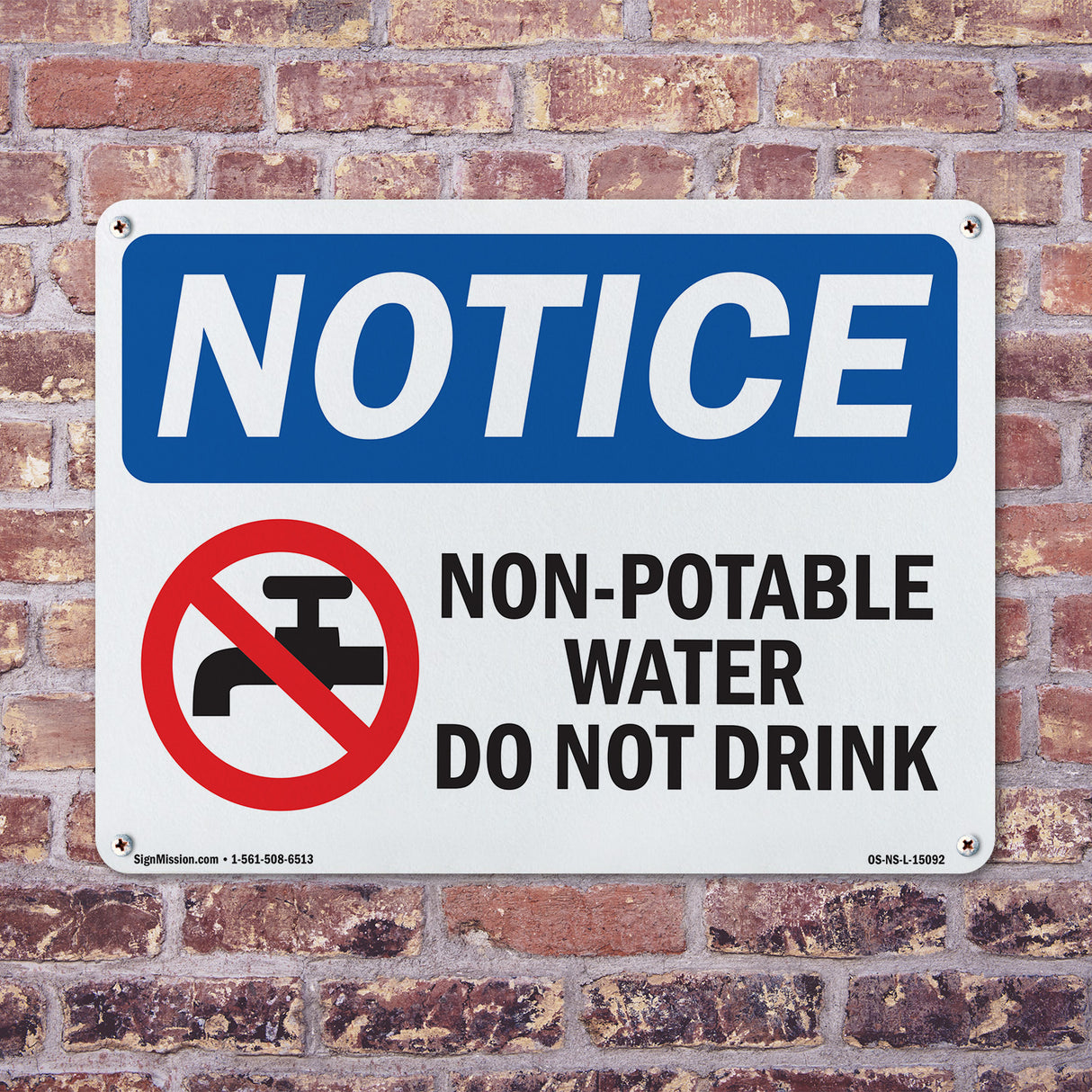 Non-Potable Water Do Not Drink