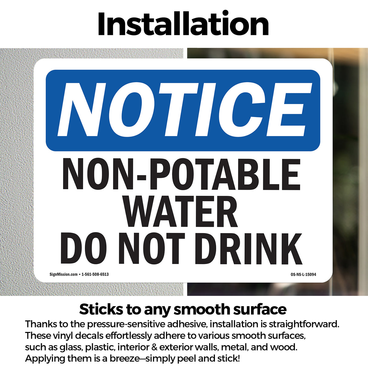 Non-Potable Water Not For Drinking