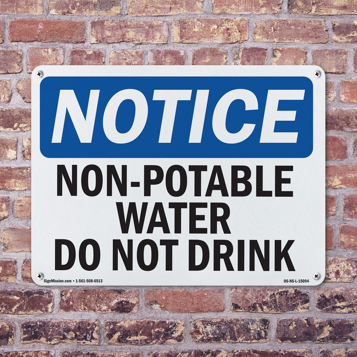 Non-Potable Water Not For Drinking