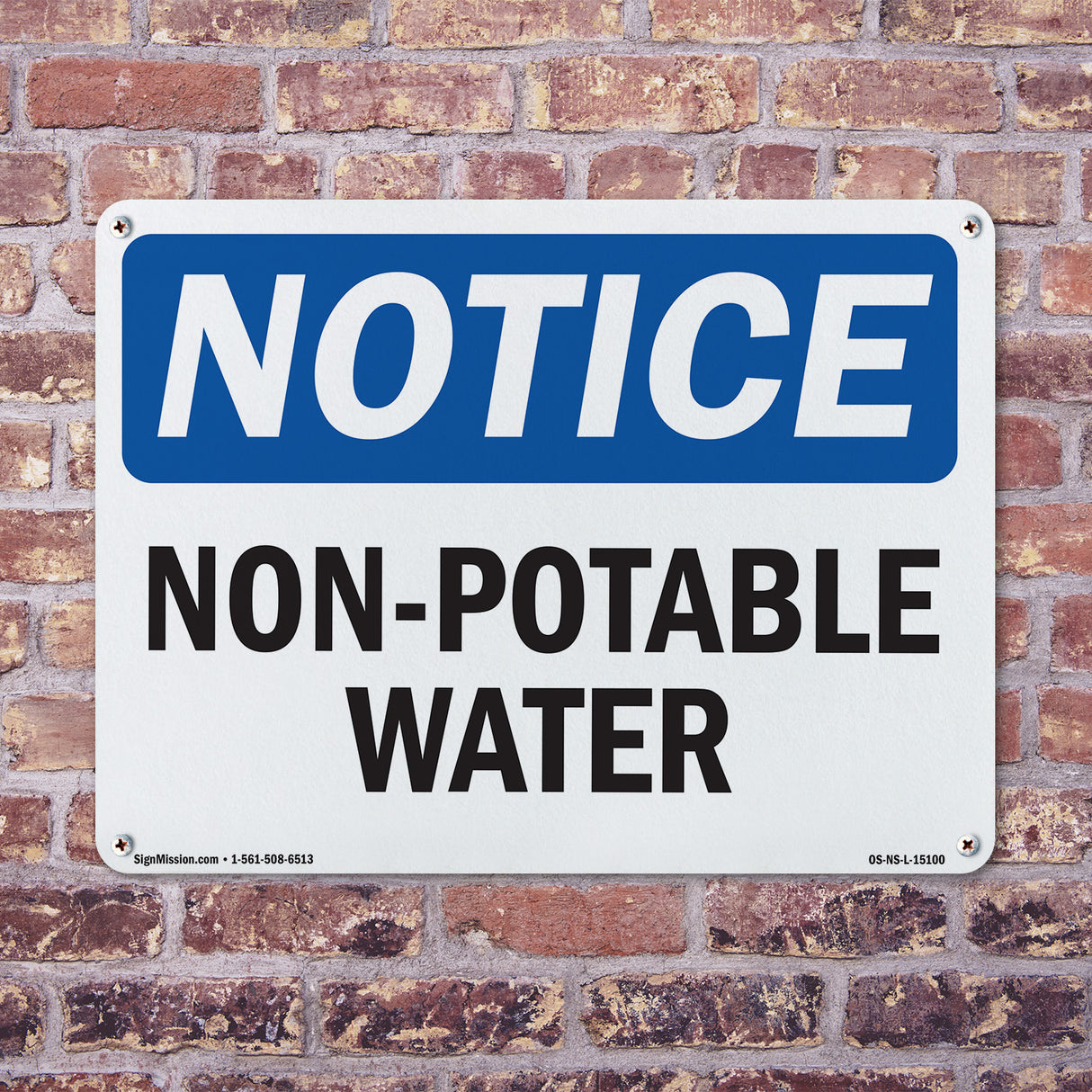 Non-Potable Water Sign