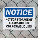Not For Storage Of Flammable Or Corrosive Liquids