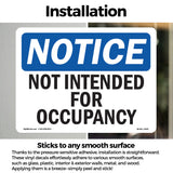 Not Intended For Occupancy