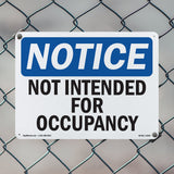 Not Intended For Occupancy