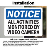 NOTICE All Activities Monitored By Video Camera