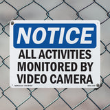 NOTICE All Activities Monitored By Video Camera