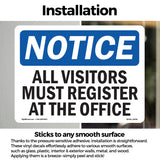 NOTICE All Visitors Must Register At The Office
