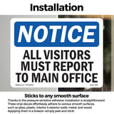 NOTICE All Visitors Must Report To Main Office