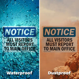 NOTICE All Visitors Must Report To Main Office