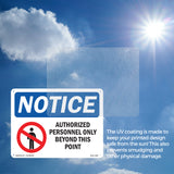 NOTICE Authorized Personnel Only Beyond This Point