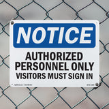 NOTICE Authorized Personnel Only Visitors