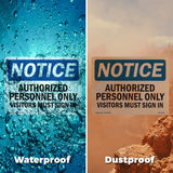 NOTICE Authorized Personnel Only Visitors