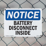 NOTICE Battery Disconnect Inside