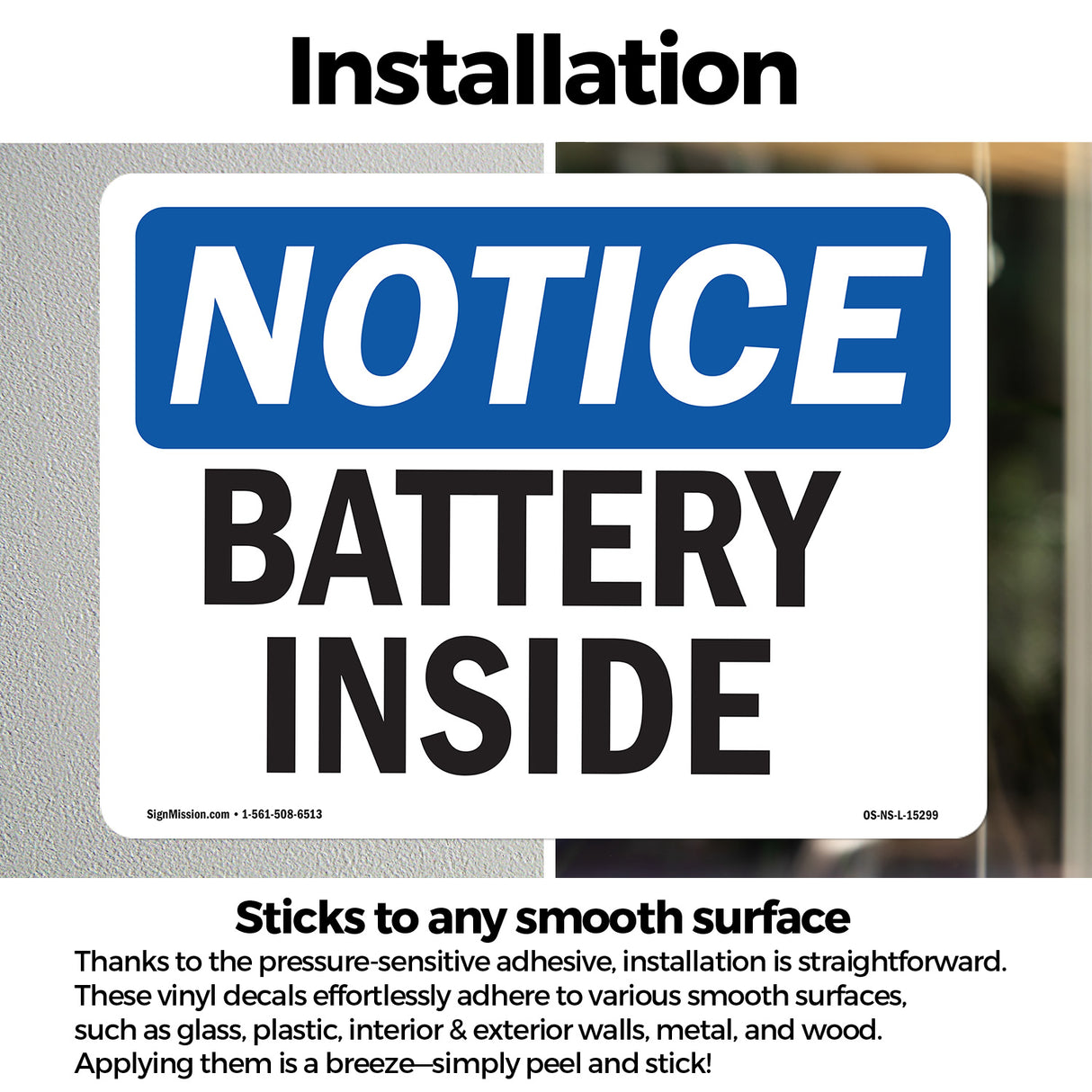 NOTICE Battery Inside