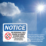 No Personal Cell Phones