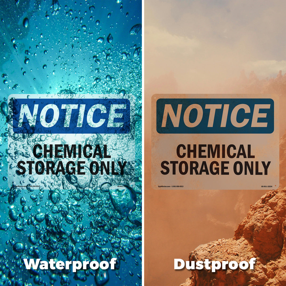 NOTICE Chemical Storage Only