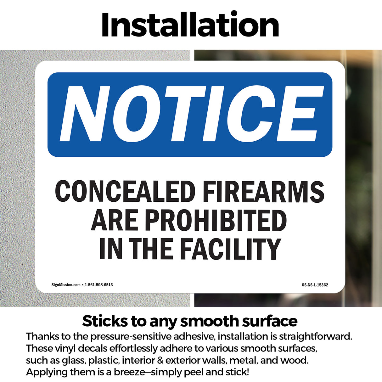 NOTICE Concealed Firearms Are Prohibited