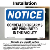NOTICE Concealed Firearms Are Prohibited