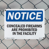 NOTICE Concealed Firearms Are Prohibited