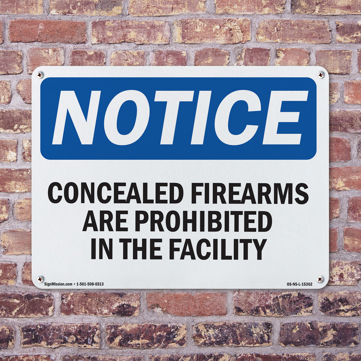 NOTICE Concealed Firearms Are Prohibited