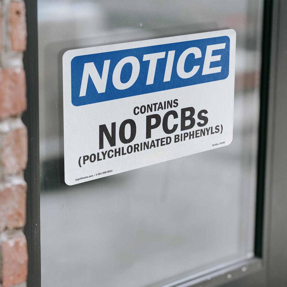 NOTICE Contains No PCBs Polychlorinated Biphenyls