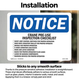 NOTICE Crane Pre-Use Inspection Checklist