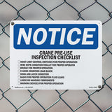 NOTICE Crane Pre-Use Inspection Checklist
