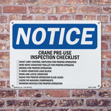 NOTICE Crane Pre-Use Inspection Checklist