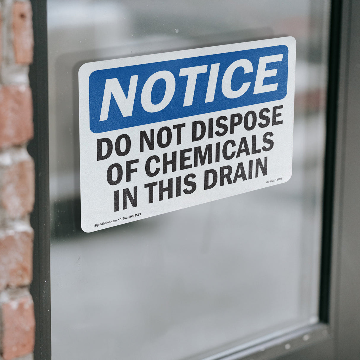 NOTICE Do Not Dispose Of Chemicals In Drain