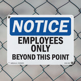 NOTICE Employees Only Beyond This Point