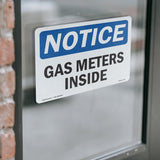 NOTICE Gas Meters Inside