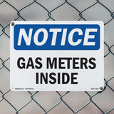 NOTICE Gas Meters Inside
