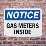 NOTICE Gas Meters Inside