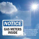 NOTICE Gas Meters Inside
