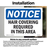 NOTICE Hair Covering Required In This Area