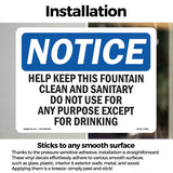 NOTICE Help Keep This Fountain Clean And Sanitary