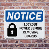 NOTICE Lockout Power Before Removing Guards